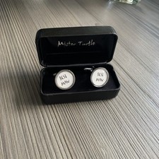 Best Man Cuff links And Black Presentation Box