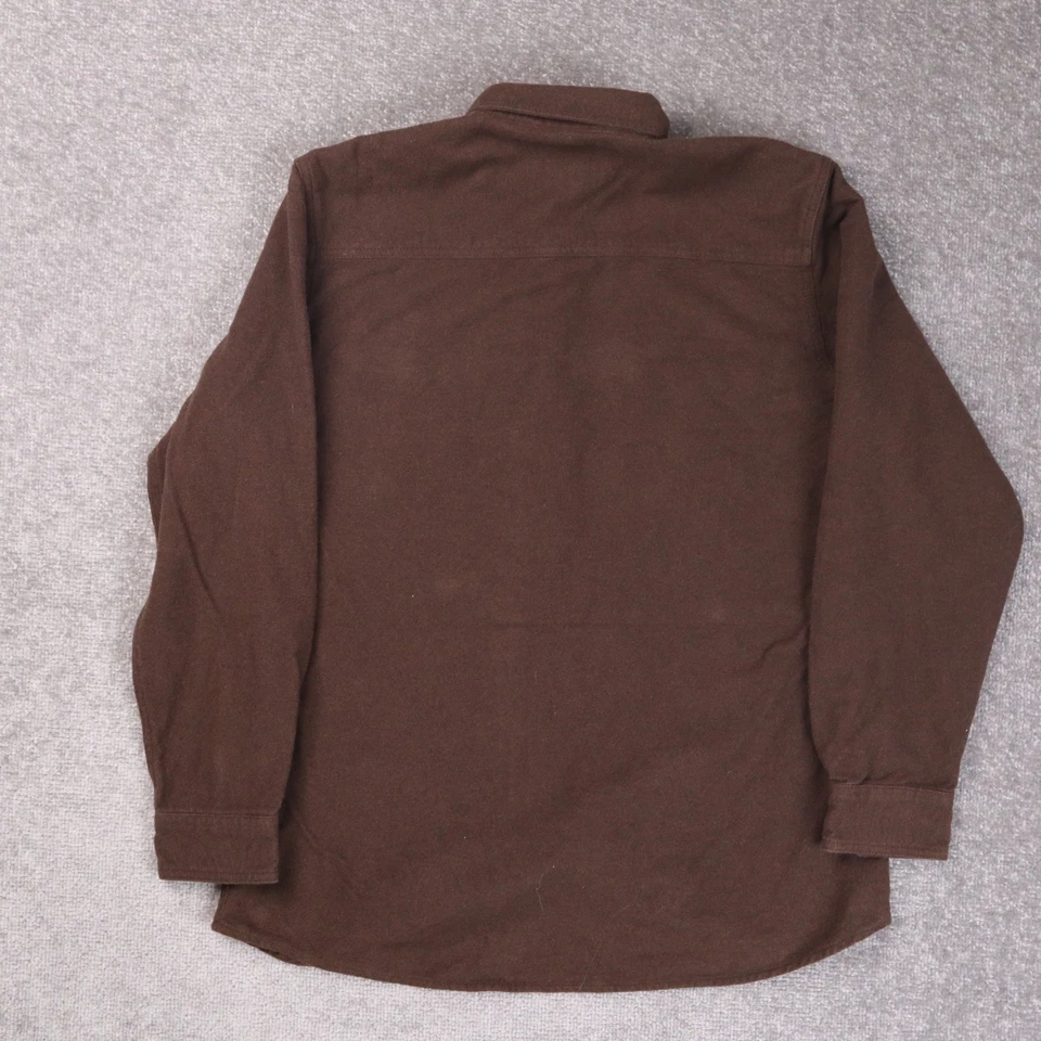 DAKOTA GRIZZLY Mens L Brown Flannel Lined Button Shirt - Image 4 of 4