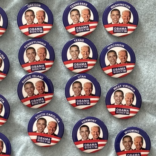Komplettsatz: All Fifty 2008 Barack Obama for President 50 State 1,5" Buttons - Bild 9 von 9