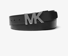 Michael Kors Mens MK Logo Buckle Belt Black all over monogram Logo Size 36 40