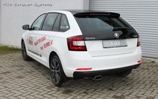  Edelstahl Racing-Komplettanlage ab Kat. Skoda Rapid Spaceback 150x70mm
