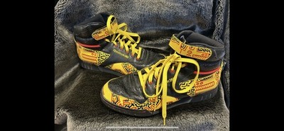 Reebok Ex-O-Fit Hi Keith Haring V44599 Men's Size US 10.5 EUR 44 Worn Once VNDS