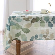 Colorful Leaf Printed Rectangle Decorative Tablecloth 60"x108"x1 Free and Spi...
