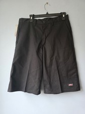 NWT Genuine Dickies Men's Twill Flex Essential Work Shorts 13" Black 32