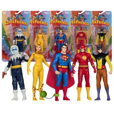 Figuren Super Friends Wave 13 Captain Cold Cheetah Superman Flash Toyman Retro