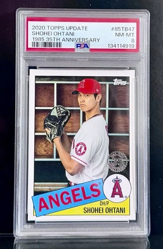 2020 Topps Update Series Shohei Ohtani #85TB-47 1985 Topps Baseball PSA 8 NM-MT
