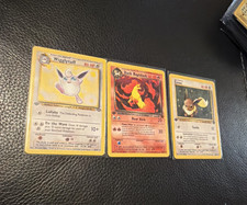 3 Card Lot Wigglytuff Dark Rapidash Eevee 1st Edition 1999