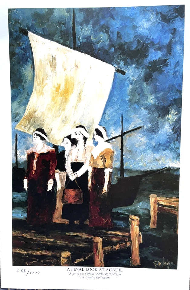 GEORGE RODRIGUE SAGA DE LOS CAJUNES MIRADA FINAL A ACADIE # LTD. con certificado de autenticidad Foto 2 de 4