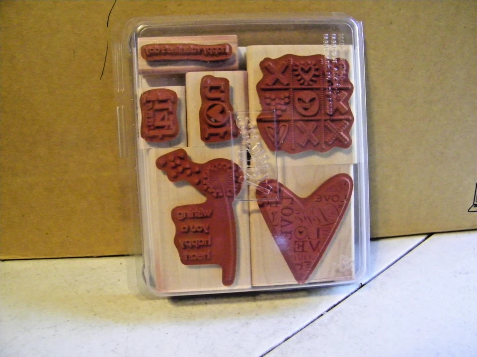 Stampin' Up!Juego de 6 Corazones "Un Corazón Feliz" San Valentín X O's Álbum de Recortes Foto 2 de 2