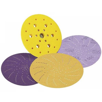 Hook-and-Loop Sanding Disc, 3'' Dia, Multi-Hole, Aluminum Oxide, P400 Grit, Open