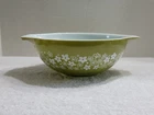 VINTAGE PYREX SPRING BLOSSOM CRAZY DAISY 4 QUART BOWL #444 ASOME MINOR FLAWS