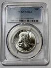 1960 Franklin Half Dollar  (50C) (90% SILVER) PCGS MS64