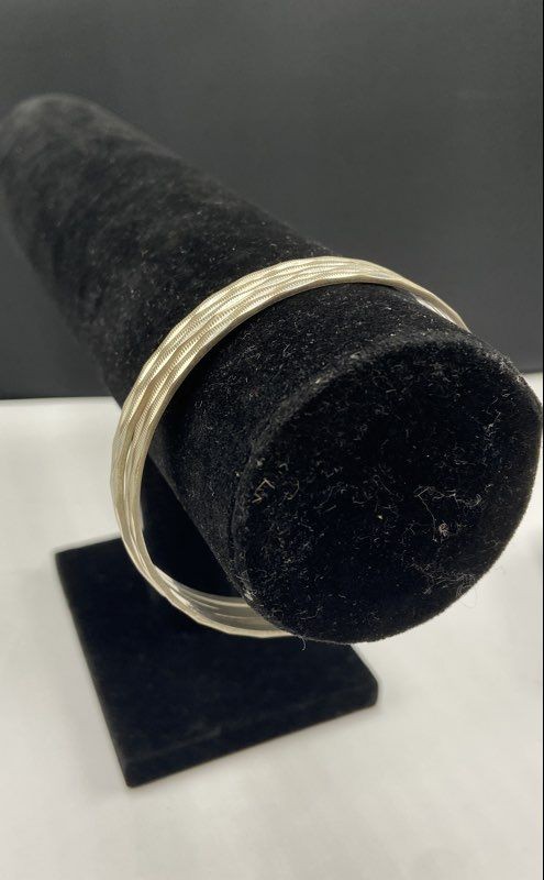 Silver Textured Dangle Bracelets Bundle 5pcs 26.1… - image 5