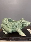 Vtg McCoy Green Frog Planter Vintage 1950’s USA Pottery MCM Ceramic Retro Decor