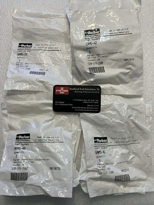 Parker GAMS-22/42/44/46 Partek PFA PTFE Straight Male Adapters NEW!!