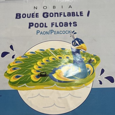Peacock Pool Float Large Colorful Approx. 78 x70 x39  Not Lifesaver New In Box