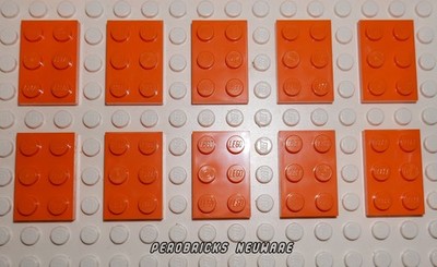 Lego Basic 10 Platten 2x3 #3021 orange NEUWARE