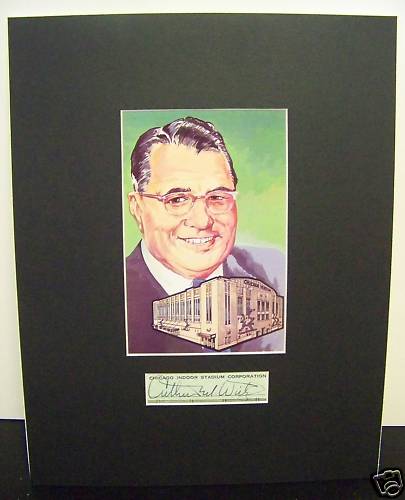 Chicago Stadium Arthur Wirtz signiert Ausstellungsstück - Bild 1 von 2
