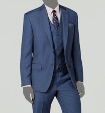 Lauren Ralph Lauren Men's Blue Birdseye Wool Sport Coat Suit Jacket Size 42R