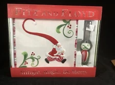 Fitz & Floyd Mingle Jingle Be Merry Snack Cheese Plate Spreader Christmas Santa