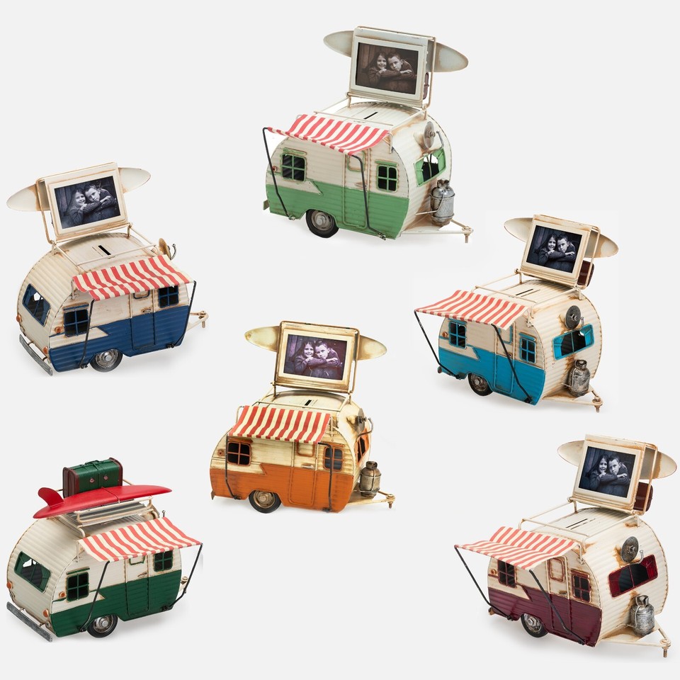 KPH Spezialbilderrahmen Wohnwagen, verschiedene Farben, Spardose, Metall