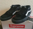 FW15 Supreme Vans Eat Me Sk8 Mid noir UK 8 US 9 Eu 42 1/1 défaut d'usine rare