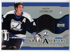 2003-04 Upper Deck Hockey Honor Roll Vincent Lecavalier Grade A Jerseys Relic
