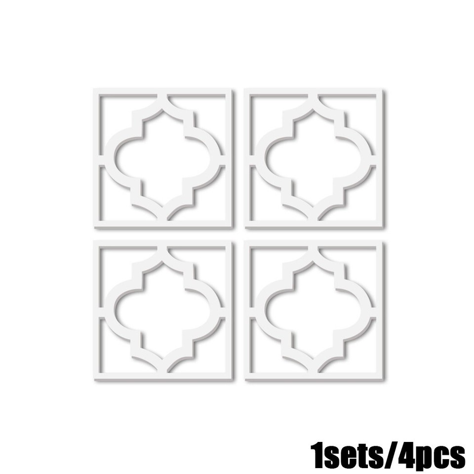 Easy to Apply DIY Wall Stickers for Bedroom 4X 20*20CM PS Board Mirror