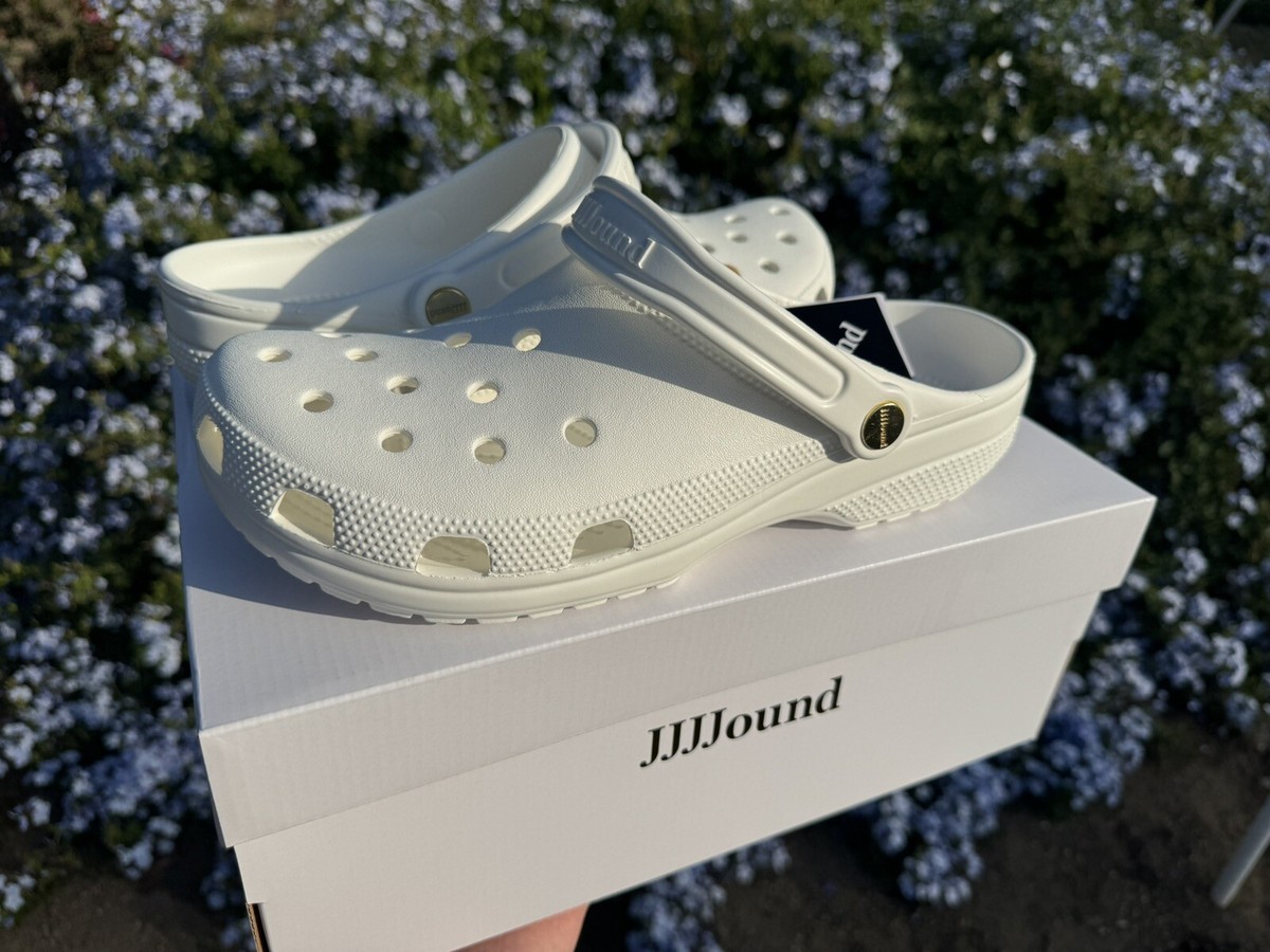 JJJJound Crocs Classic Clogs White MENS Size 11 - In-Hand | Ships