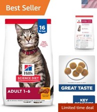 Adult 1-6, Adult 1-6 Premium Nutrition, Dry Cat Food, Chicken Recipe, 16 lb Bag 5.72 per pound