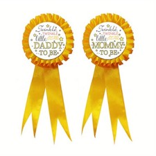 1set 2pcs Ribbon Brooches with Iron Findings Star Pattern 195mm 2pcs/set craft