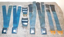 1966 1967 Fairlane Gt Comet Cyclone Orig Blue Deluxe Front - Rear Seat Belts Set