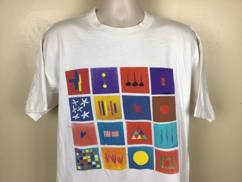 1993 Tears For Fears Elemental Graphic T-Shirt White Double Sided TE4103