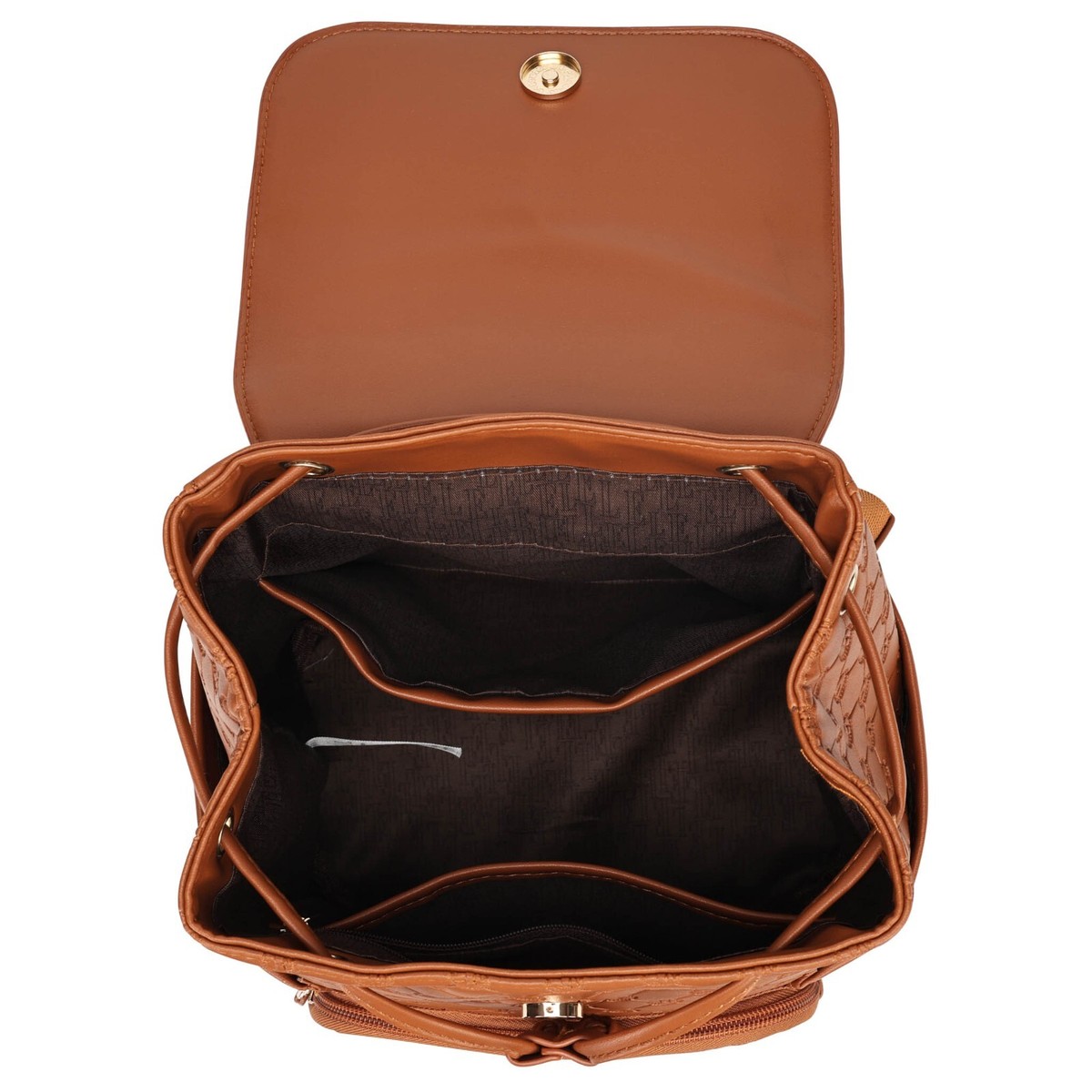 ELLE Compass 10L Vegan Leather Monogram Mini Backpack ELLE Compass 10L Vegan Leather Monogram Mini Backpack  main image 2