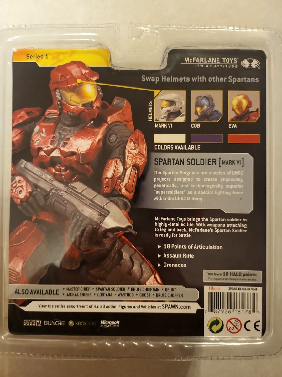 McFarlane Toys Halo 3 SPARTAN Soldier MARK VI RED Action Figure