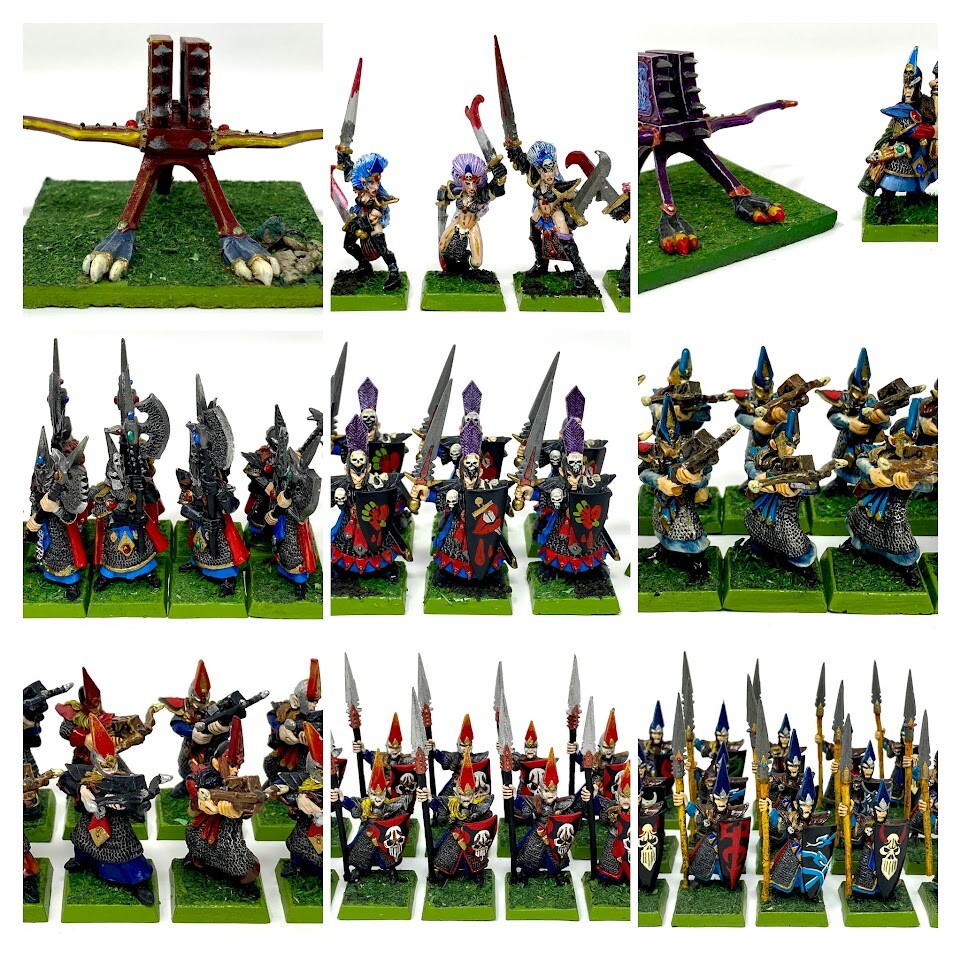 Warhammer Dark Elves ミニチュアセット Games Workshop Warhammer Fantasy - Dark Elves (Painted