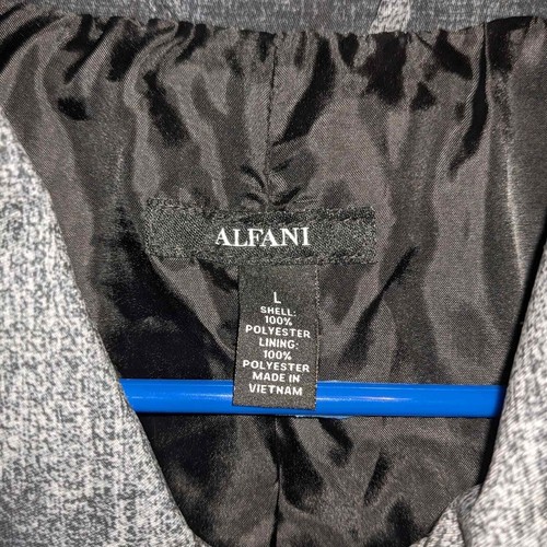 Alfani Men's Black/Gray Trench Coat, Size L - 第 5/7 張圖片