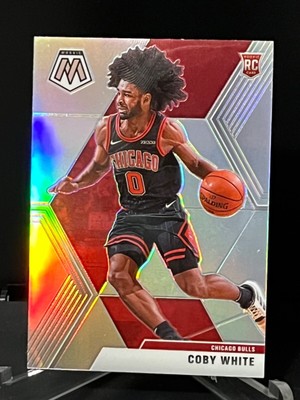 2019-20 Panini Mosaic Black Jersey #211 Coby White Rookie Card(RC) Silver Prizm 