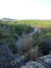 Photo 6x4 Burn flowing out from Harelaw Dam Gabroc Hill The outflow from  c2010