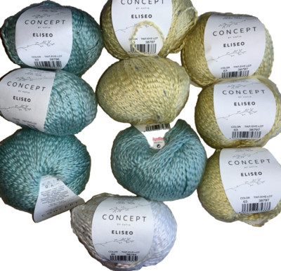500 g KATIA CONCEPT ELISEO - edles Baumwollgarn mit SILBERGLITZER-SPRENKELN