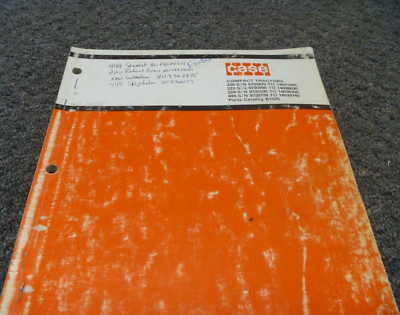 Case 222 Compact Tractor Parts Catalog Manual P/N B1375 S/N 9736998 ...
