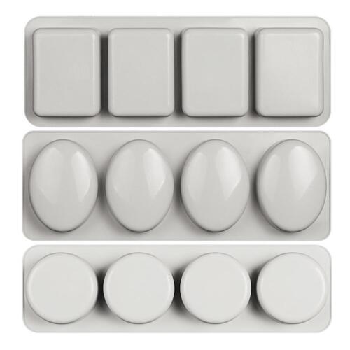 Multi-functional 4-grids DIY Silicone Soap Mold for Craft Handmade Soap Making - Photo 1/15