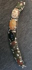 Taxco Sterling Stamped: Vintage; 7 Lrg Multistone, Mexican Silver Link Bracelet  — photo 4