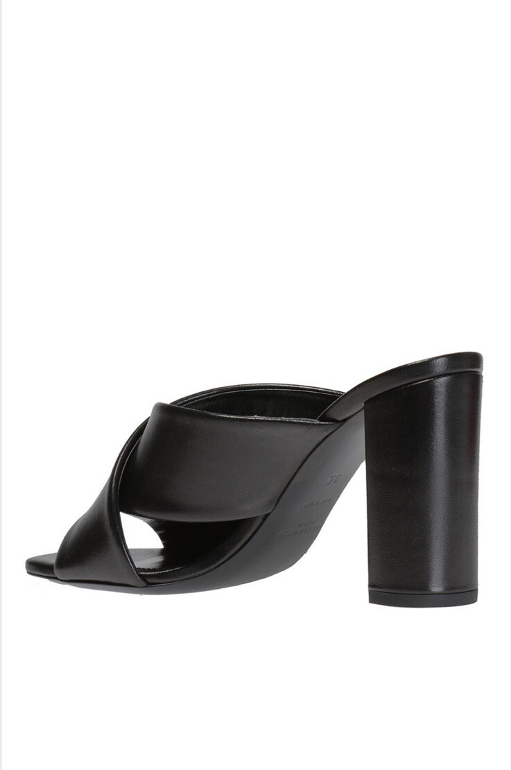Saint Laurent LouLou Mule tacco alto nero (Nero) taglia 38 5