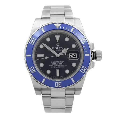 Rolex Submariner 40mm Steel Custom Ceramic Bezel Black Dial Mens Watch 116610LN