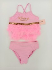 Juicy Couture Baby Girls 2 Piece Swimsuit Tankini Pink Ruffles 12M NWT AB3-10