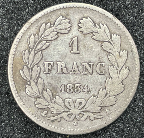 1 Franc - Louis-Philippe 1834 A - Picture 2 of 2