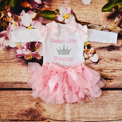 Princess Daddy's Girl Outfit Baby Personalised Baby Outfit