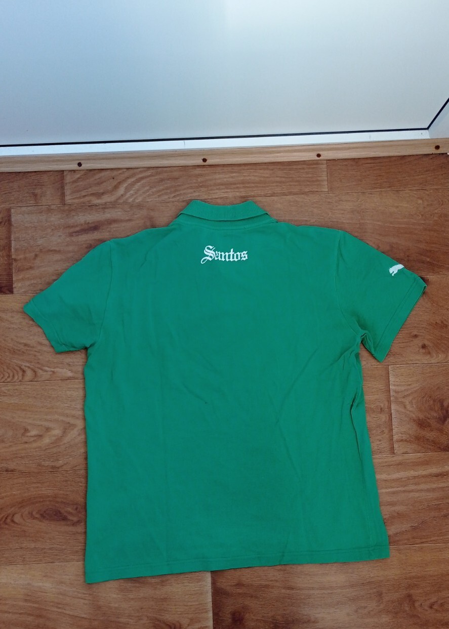 Vintage Club Santos Laguna  Puma Green Jersey Shirt Polo Size Medium  Brazil thumbnail 5