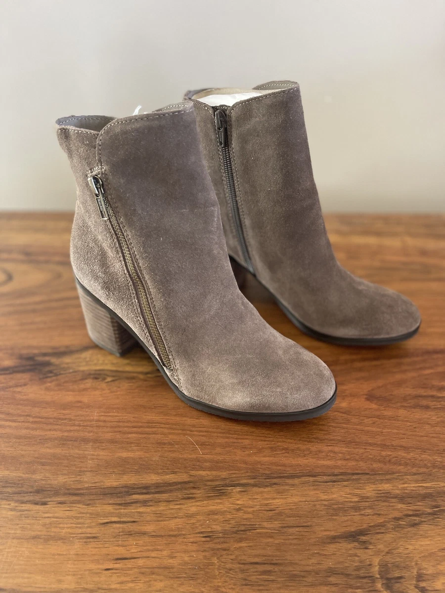 Ladies taupe top ankle boots